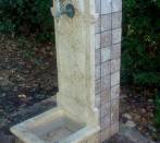 Fountain in travertine Montecelio Park(Rome)